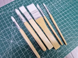 Set 6 pinceles BOLONG madera